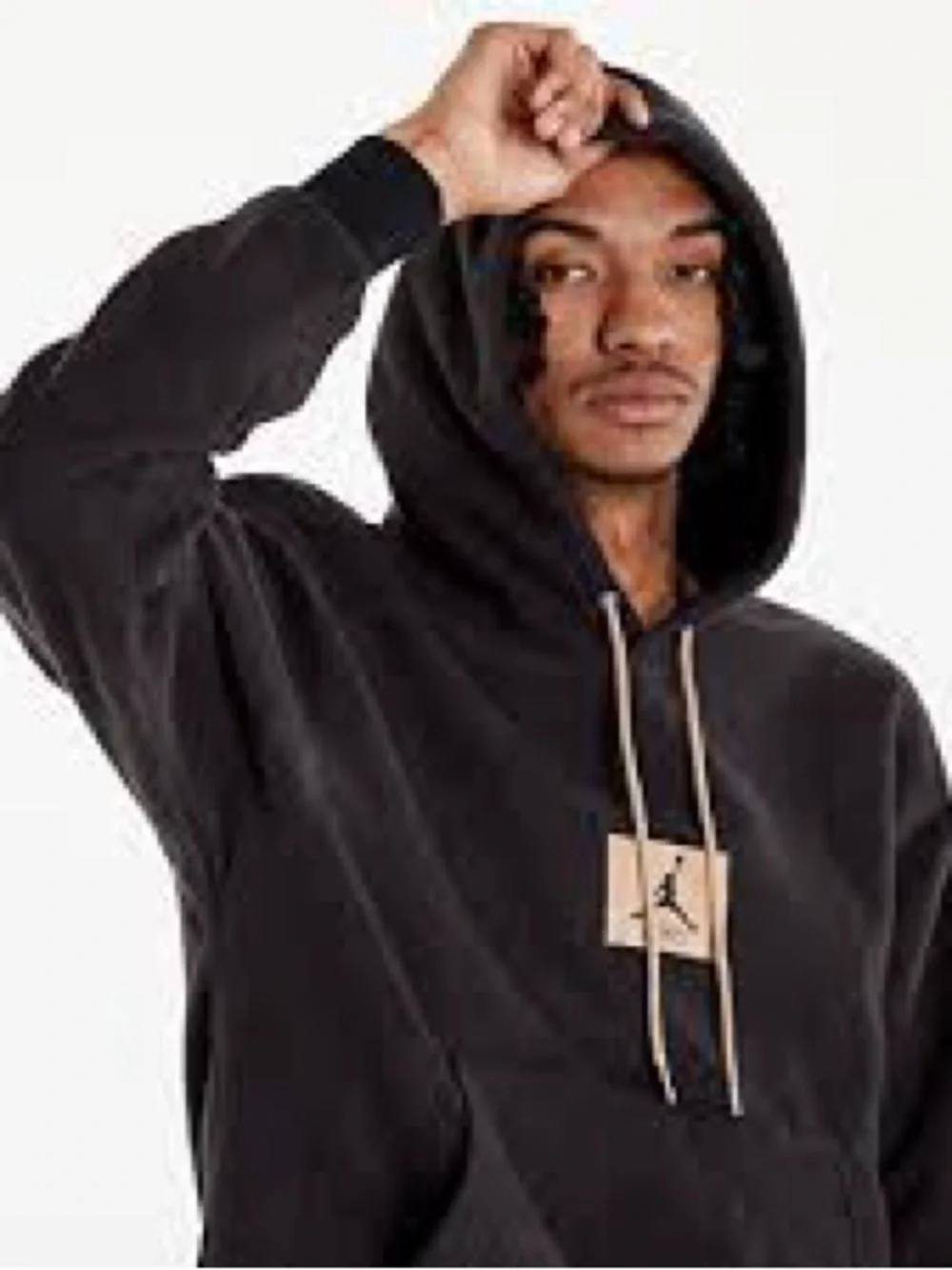 Jordan Heritage Black Pullover Hoodie with Multicolor Back Graphic